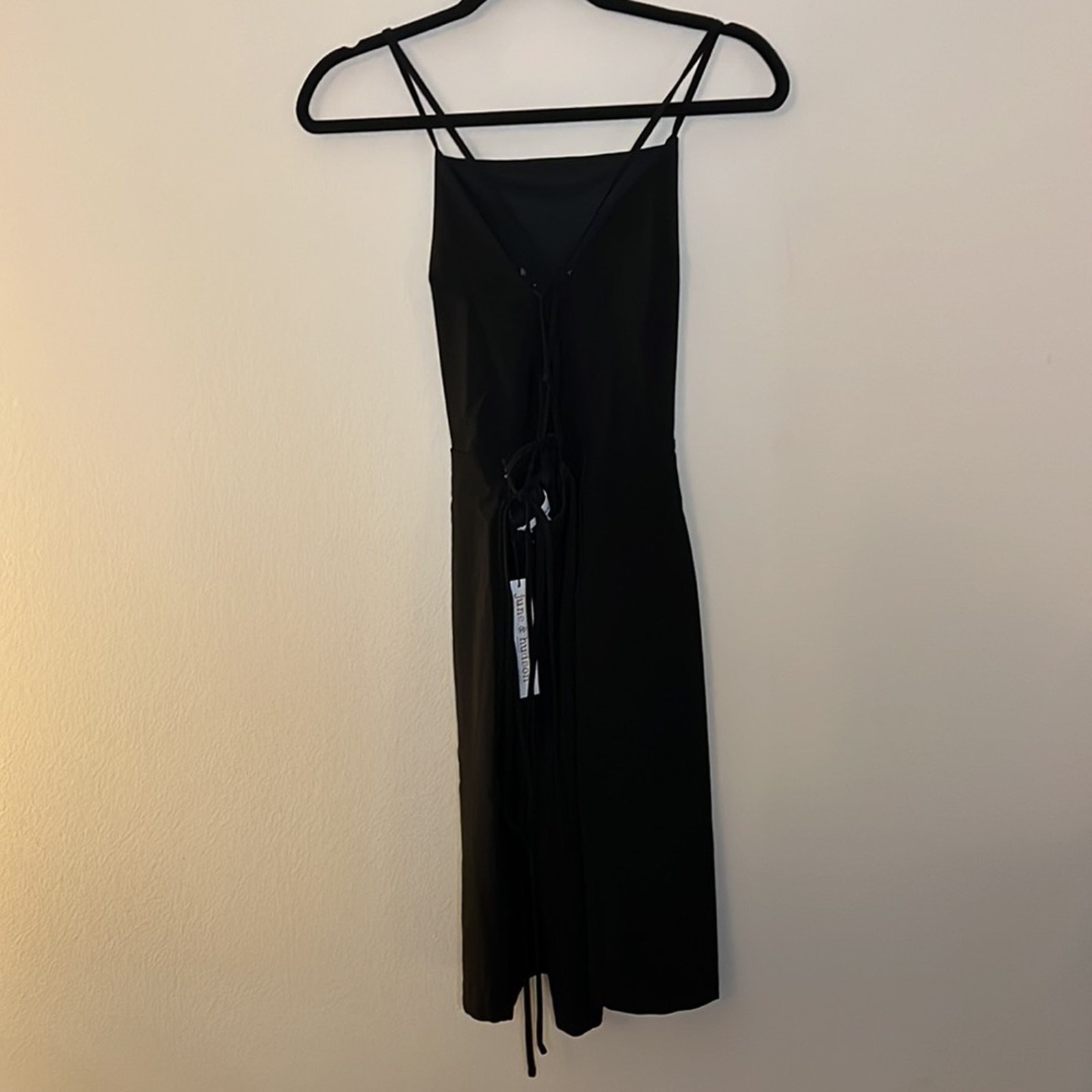 june & hudson Tie Back Straight Neck Dress Size Mm