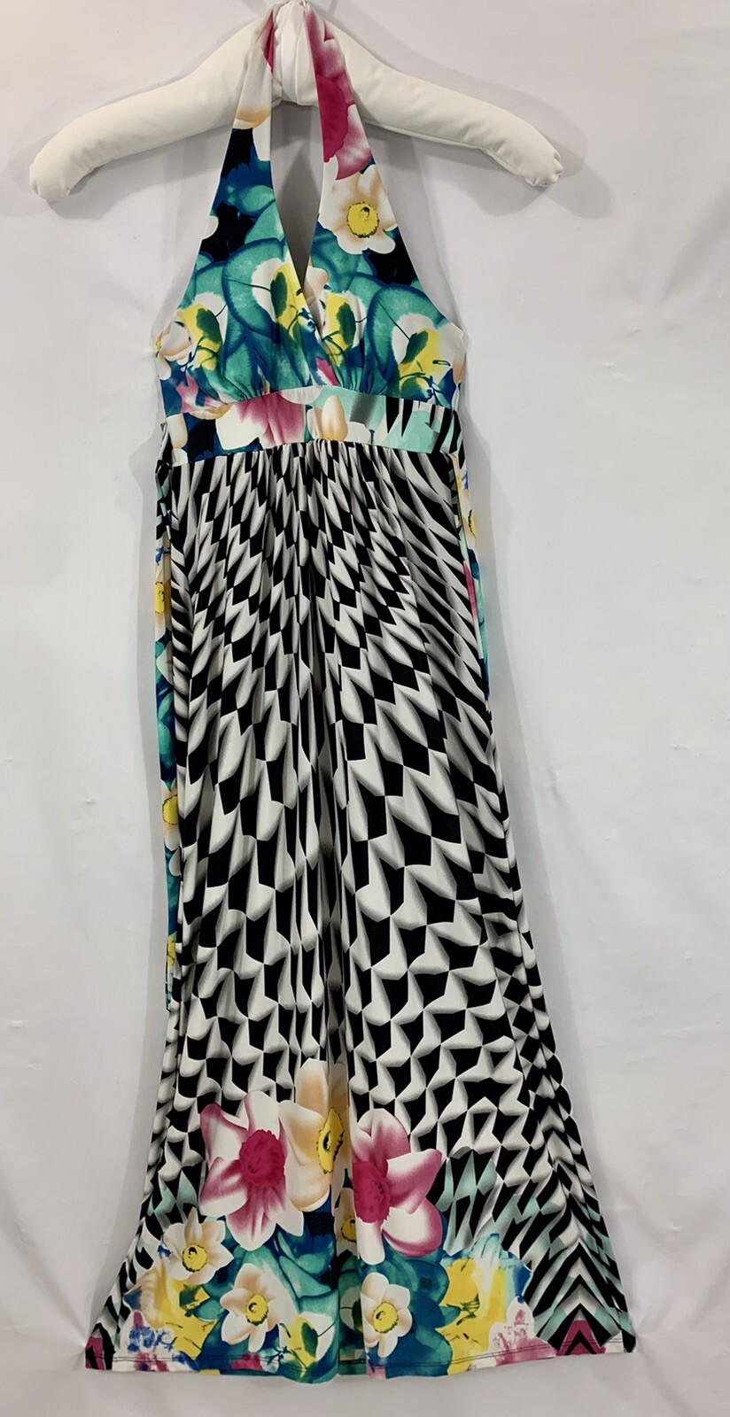 Catch My I Soft Stretch Halter Maxi Dress Size: S (Bust: 26)