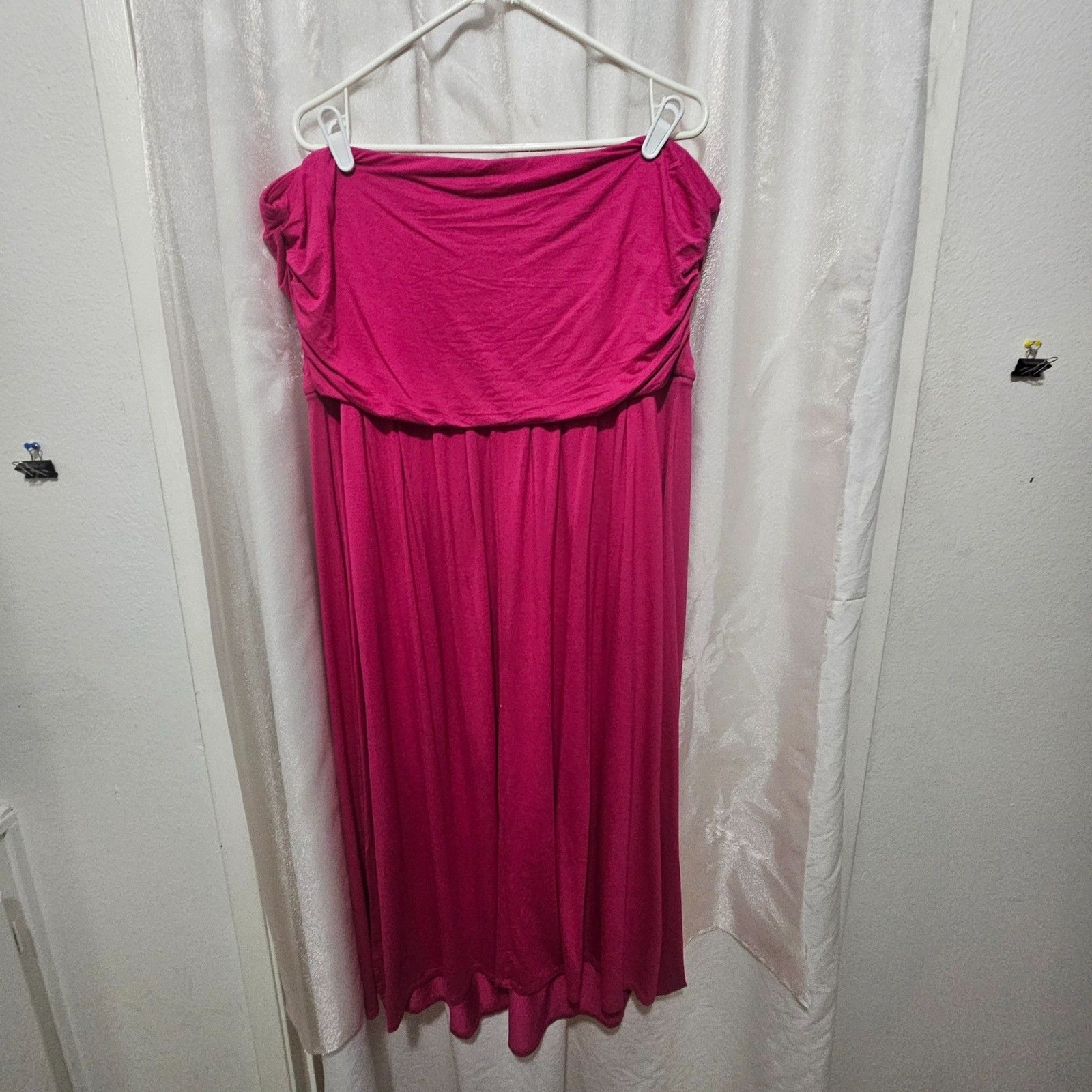 Lane Bryant Strapless Pink Maxi Dress Size 22/24 NWT