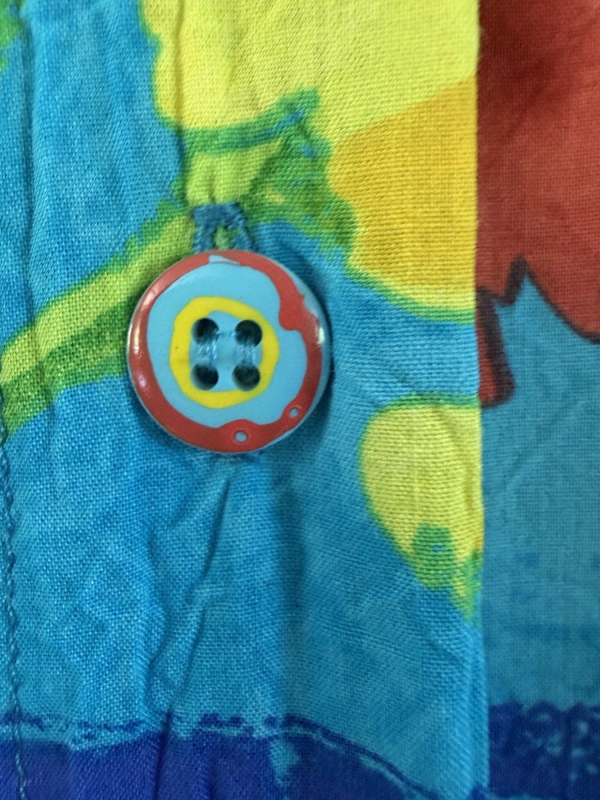 VTG Jams World Floral Maxi Dress Button Front Sleeveless Color Block MEDIUM