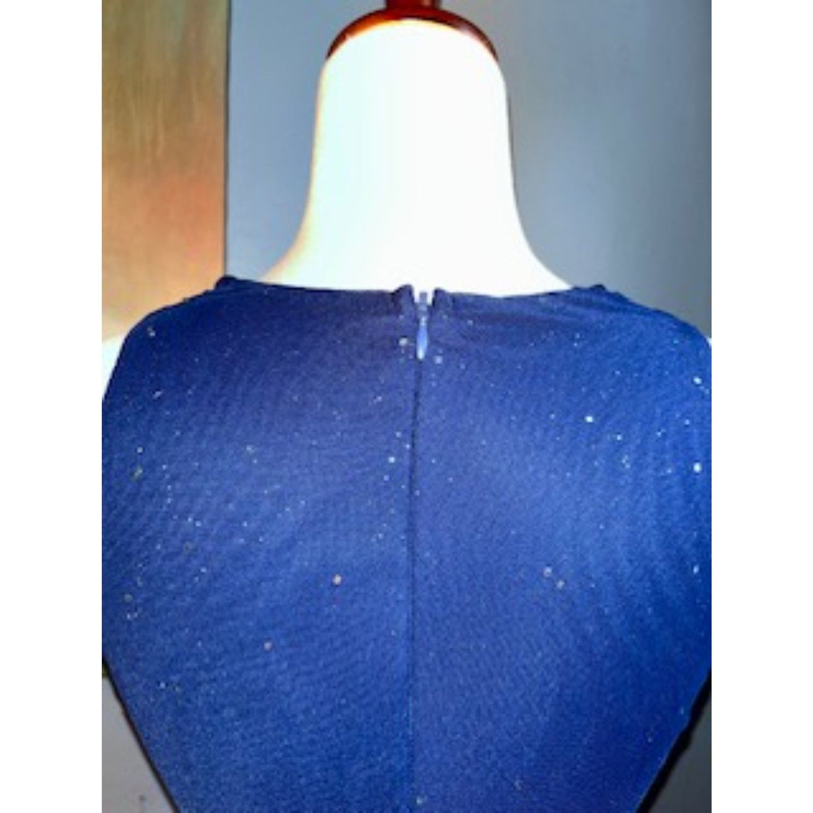 New with tags, Glnege, size S cocktail dress, navy and silver