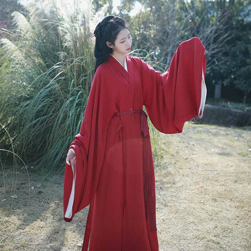 Ming Dynasty Hanfu Solid Color Dress Female Beautiful Dress Unisex Men Women