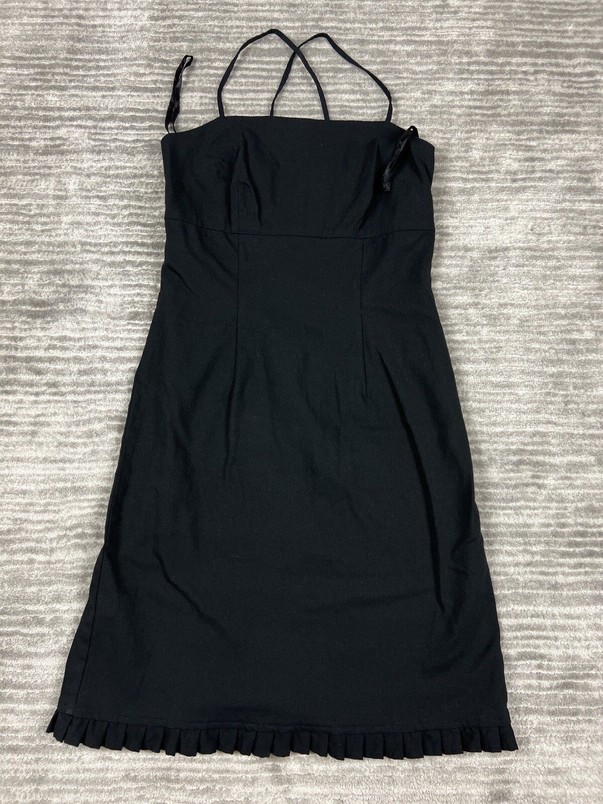 Express World Brand Dress Womens 1/2 Black Thin Strap Short Sleeveless