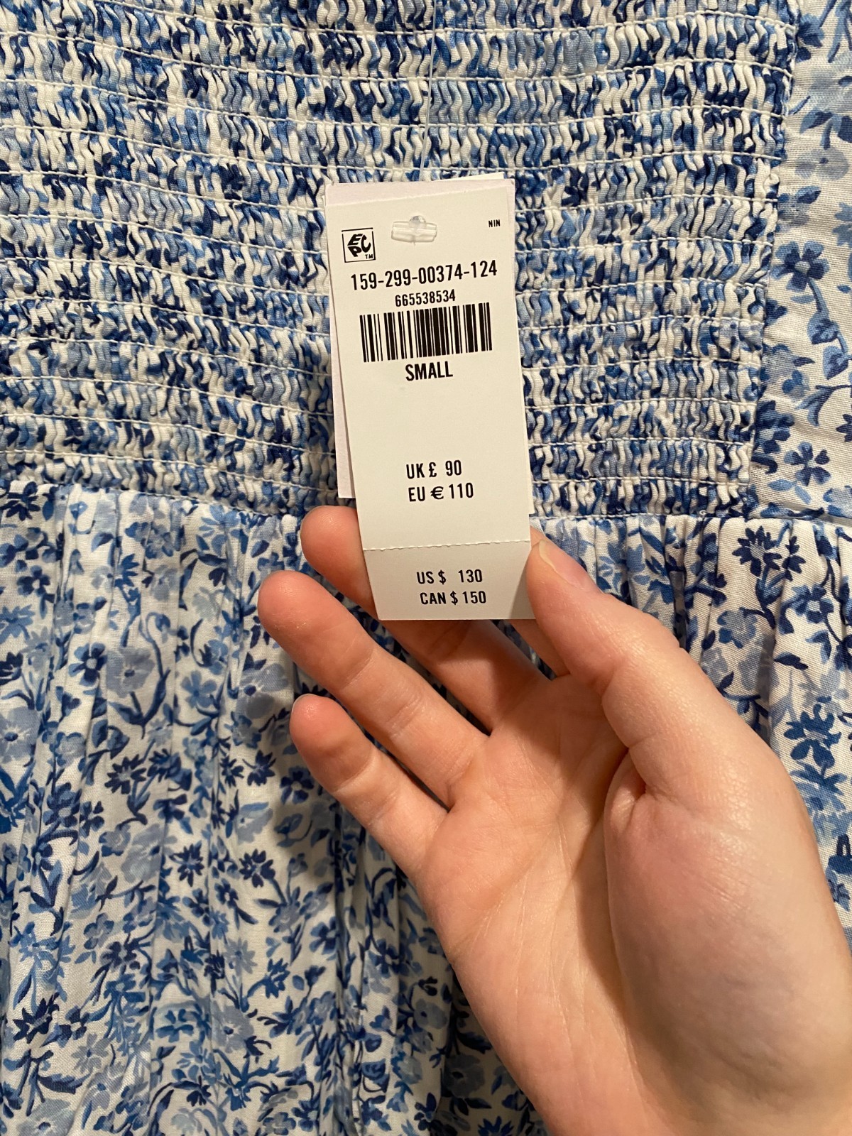 New with tags Abercrombie Fitch short sleeve floral midi dress small 100% cotton