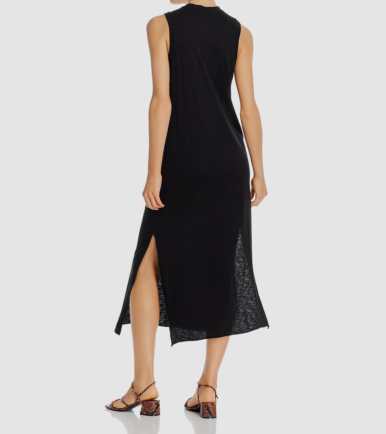 $195 ATM Anthony Thomas Melillo Women’s Black Pocket Midi T-Shirt Dress Size XS