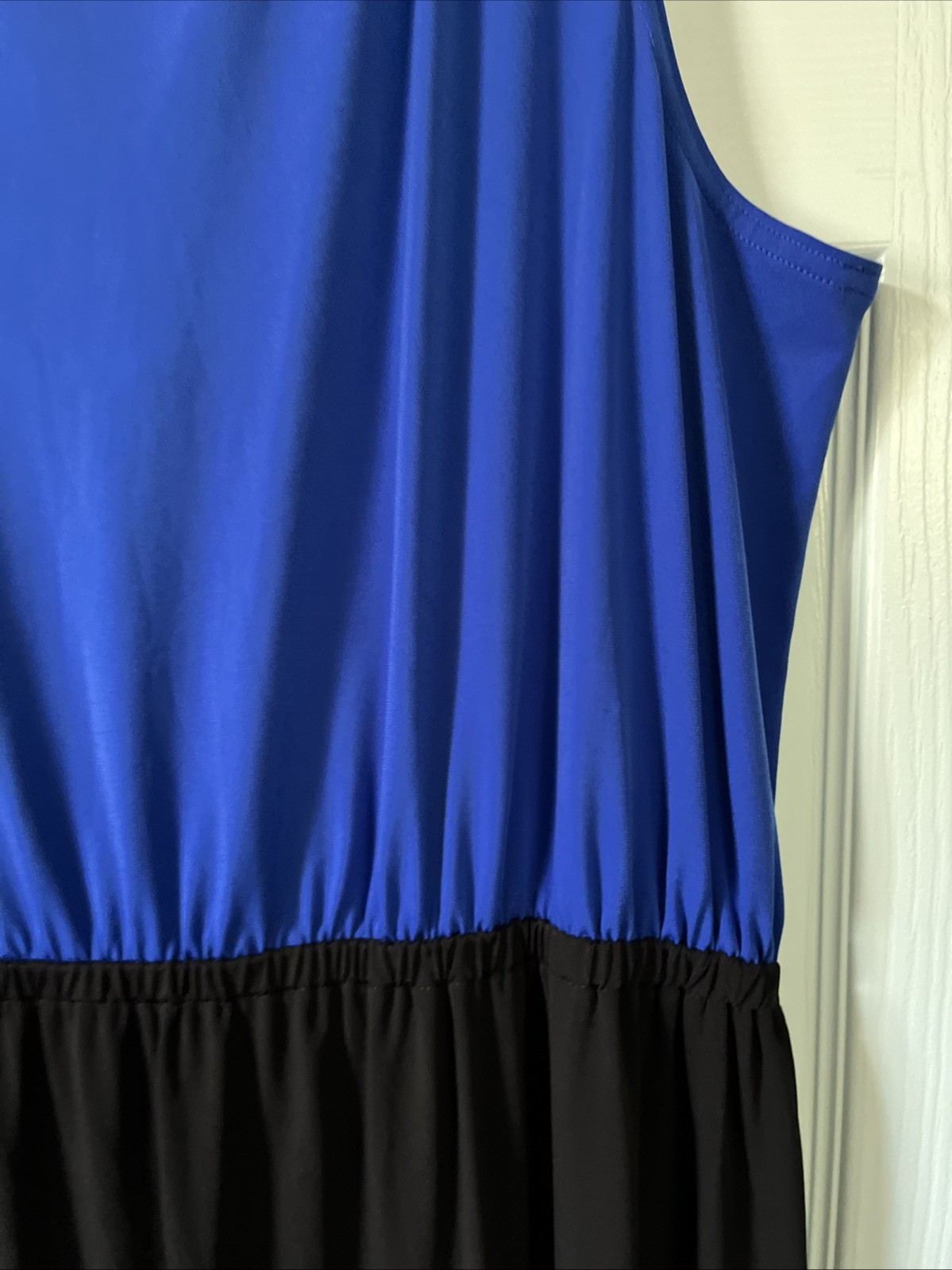 Avenue Studio Women’s Career Sleeveless Dress Sz. 18-20 Blue/Black Knee Length