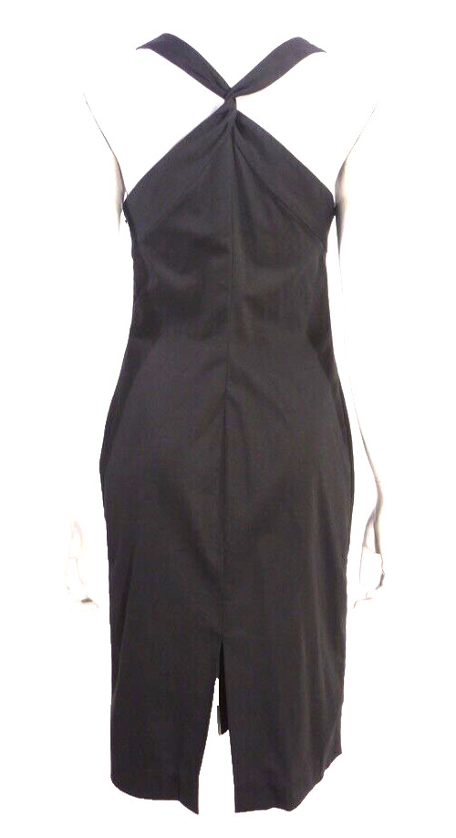 Vintage Gucci Tom Ford Black Empire Waist Sleeveless Dress Size 42 US 6