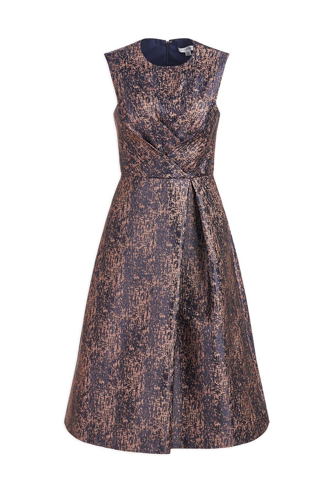 Kay Unger Rhoda Dark Midnight Midi Dress Sz 12 (#D3-B2)