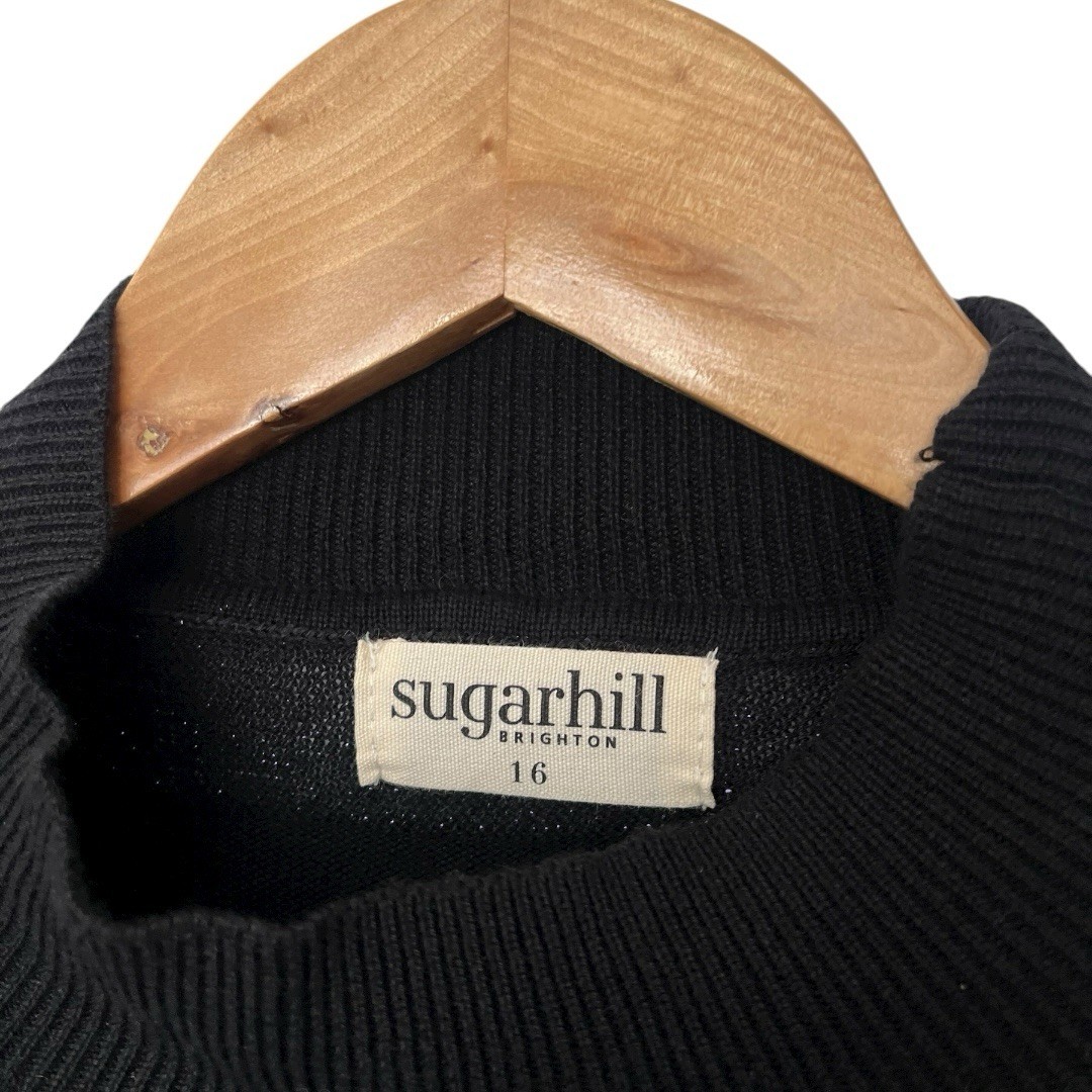 Sugarhill Brighton Sabrina Glittered Jewel Tone Stripe Knit Dress 16