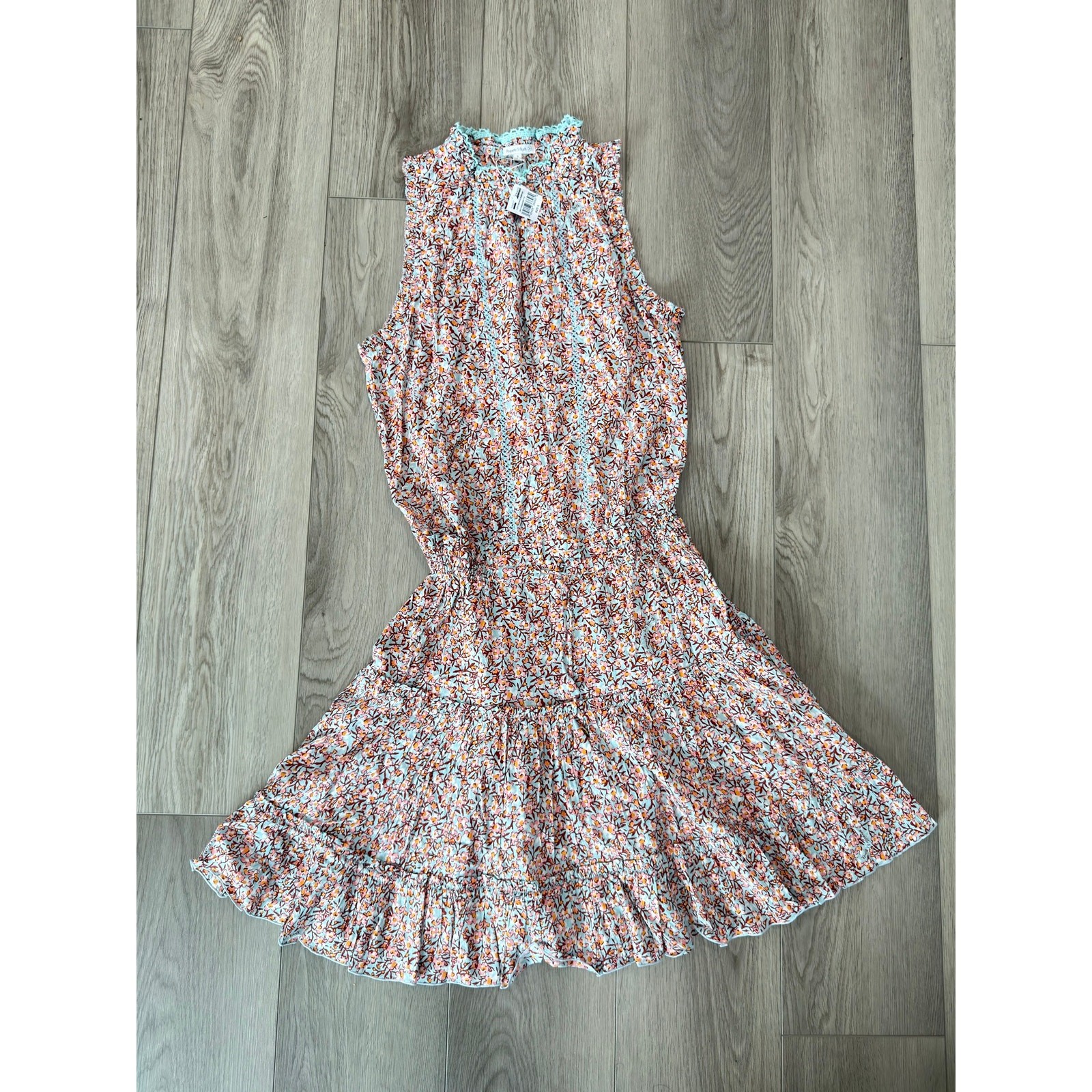 Poupette St Barth Anais Sky Pacquerette Resort Boho Mini Dress NWT S