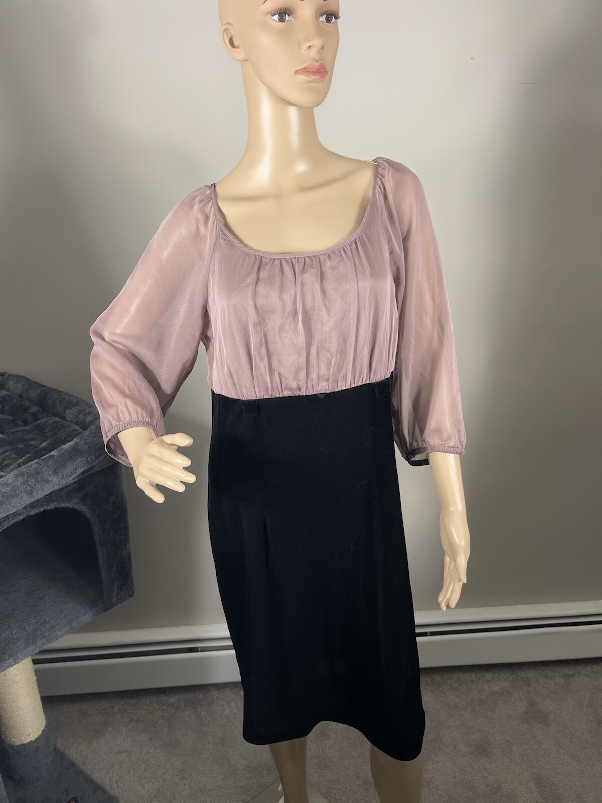 I.N. Studio Rose Gold And Velvet Black Party Dress Size 12 B-R