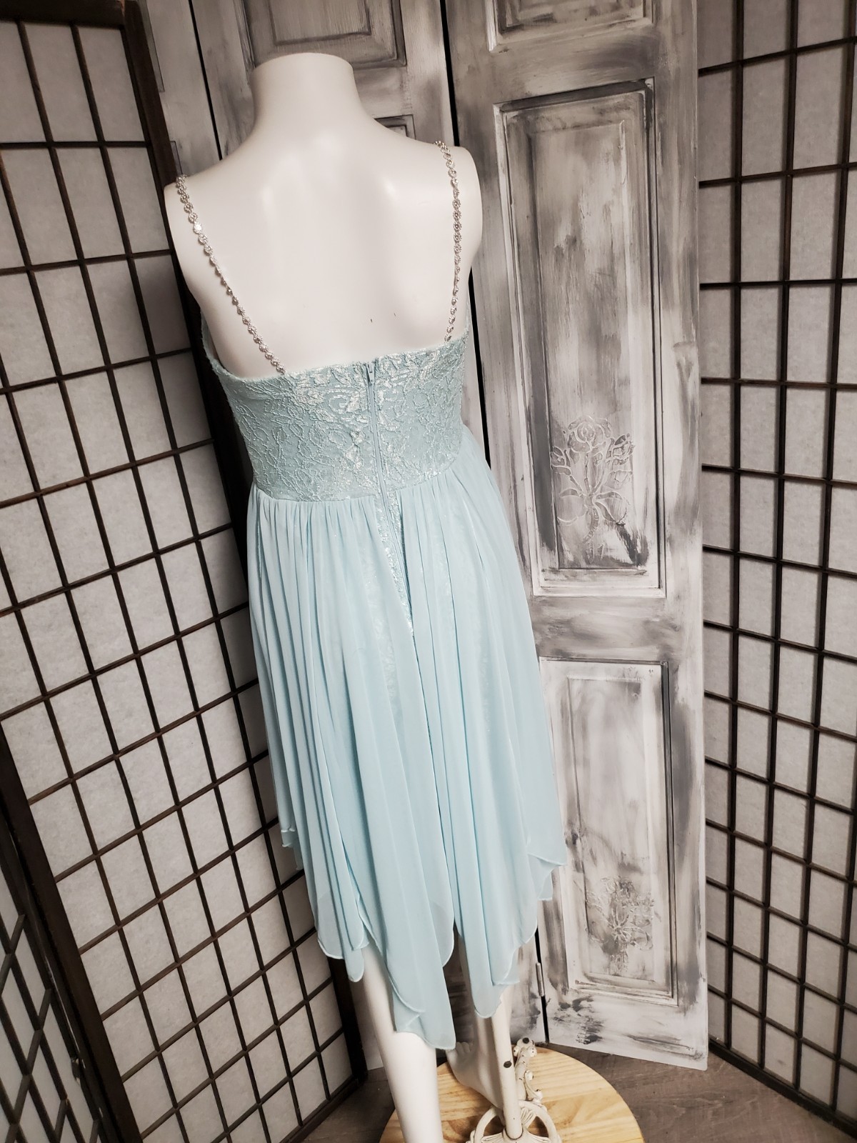 PXS Sequin Hearts pixie Hem Chiffon Party Prom Clubbing Dress Ethereal Nicks