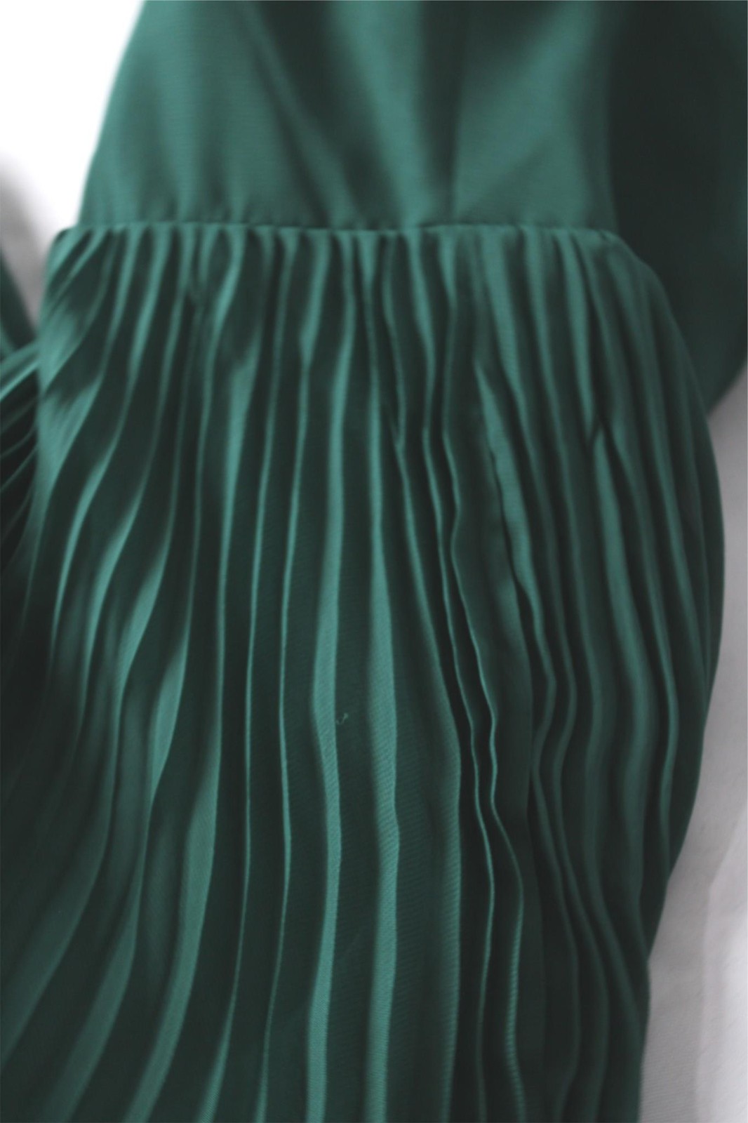 Ryanth Women’s Pleated Detail Solid Print Corset Back Dress NC3 Green Size 6