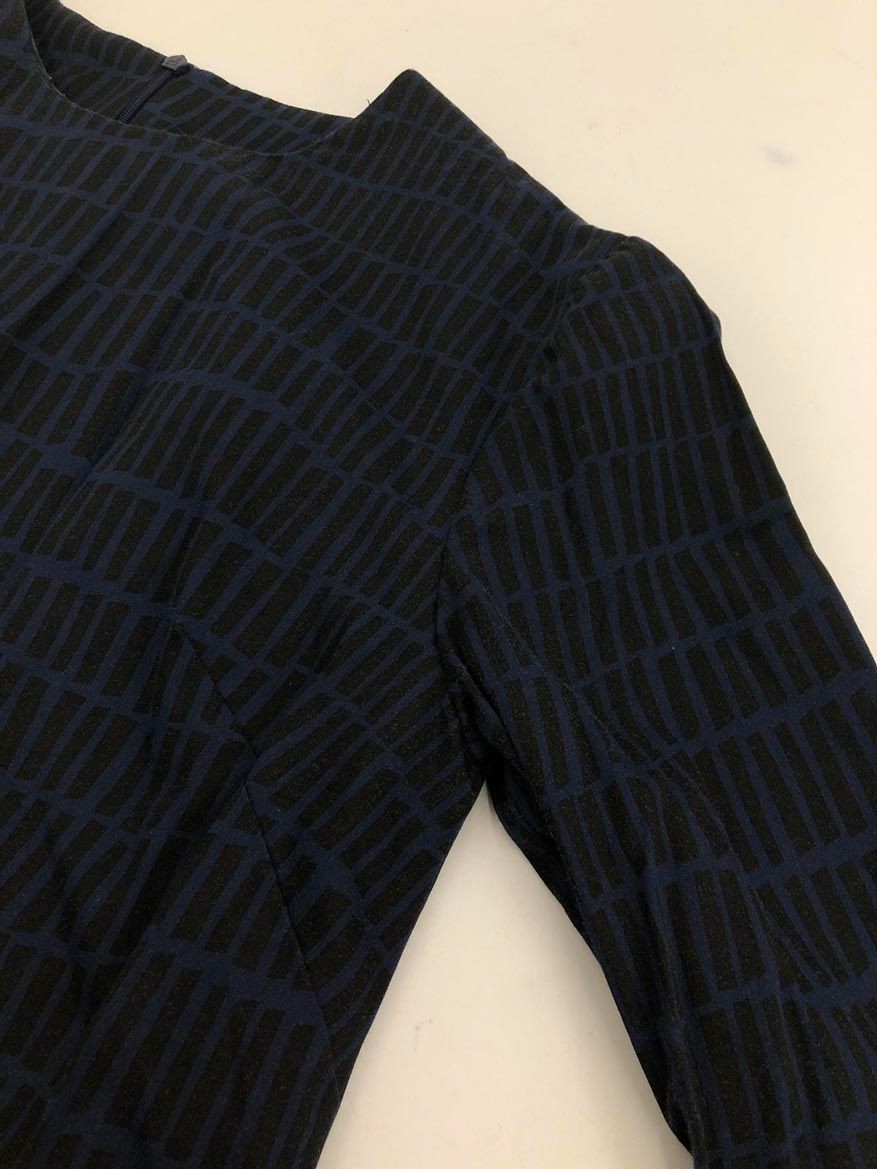 Marimekko Scandinavian Dress Long Sleeve Cotton Rayon Urethane Size 36 Japan
