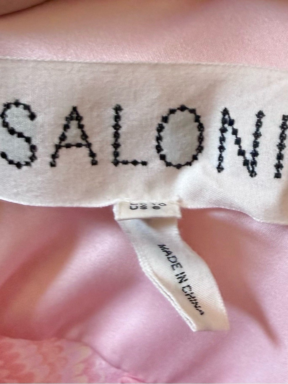 SALONI Mimi B Maxi Dress in Salmon Marbling Sz 6 US