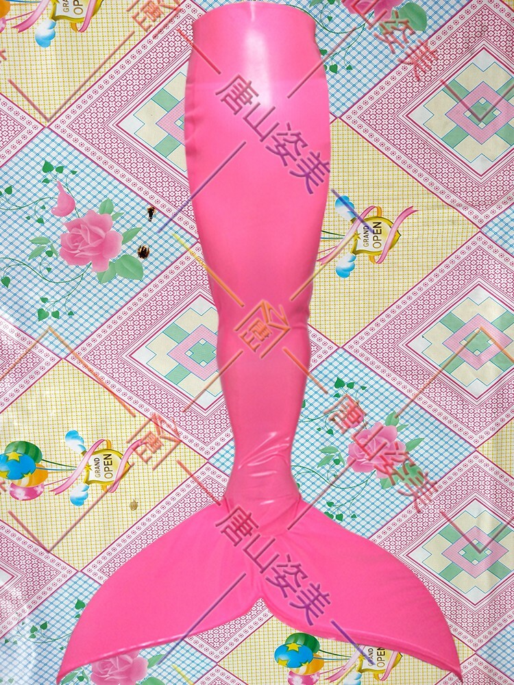 912 Pink latex Mermaid skirt latex gummi 0.4mm Mermaid skirt show catsuit