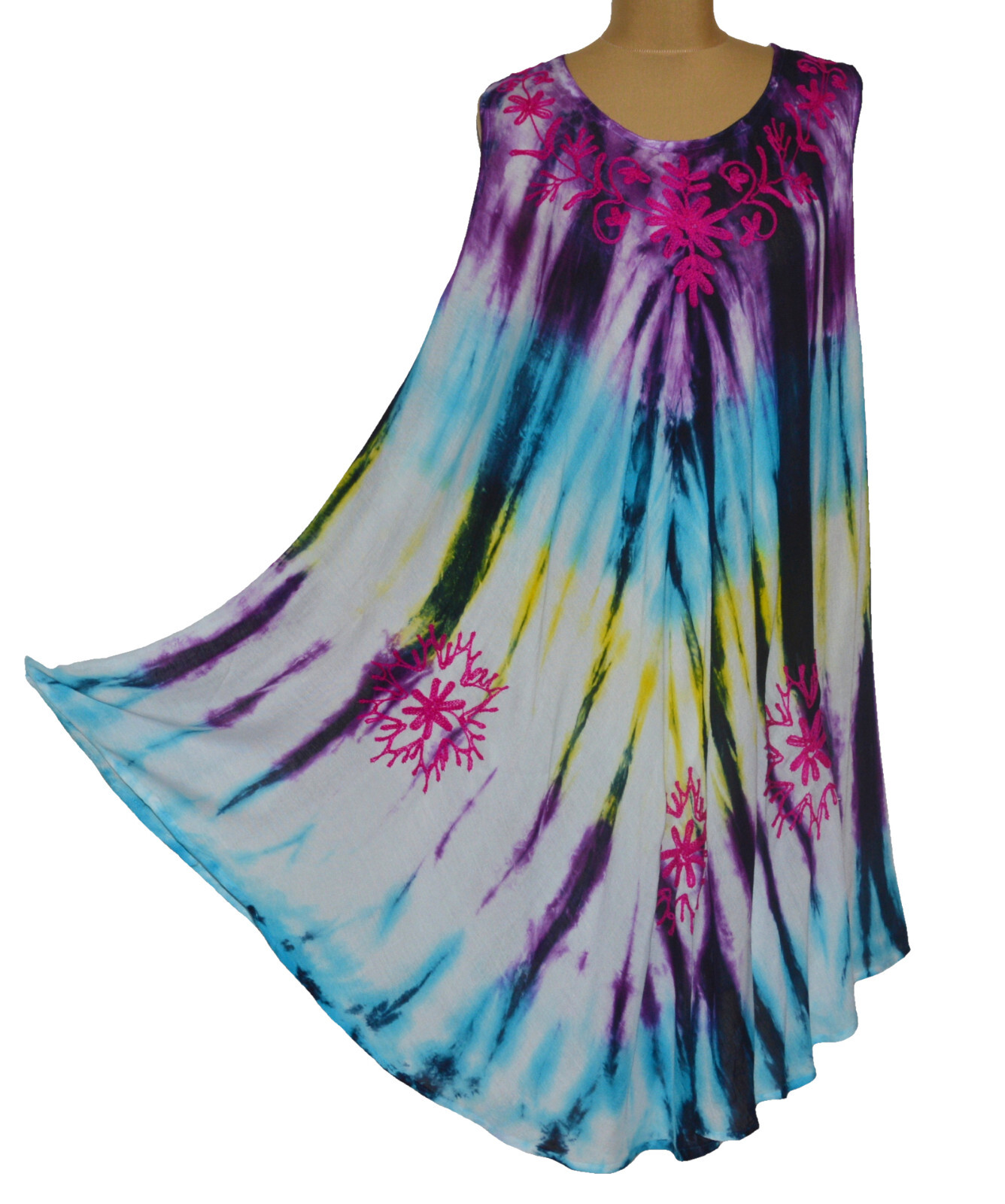 Summer dress tunic beach dress dress hippie boho tie dye 38 40 42 44 46 48 N°92.6