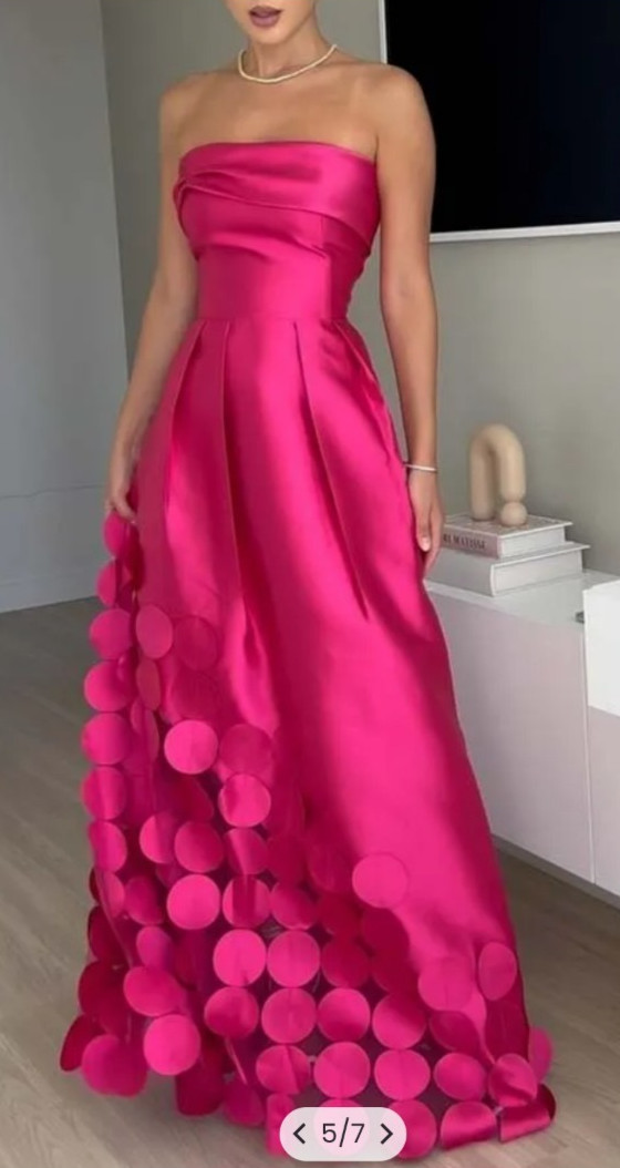 Luxurious Poise Satin Spliced mesh Polka-dot Fabric Off Shoulder Formal Maxi…