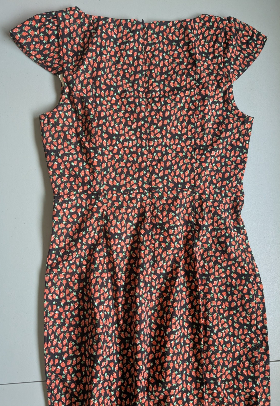 NWT Anthropologie The Cecily Fit & Flare Sweetheart Dress Sz L Raspberry #8F467