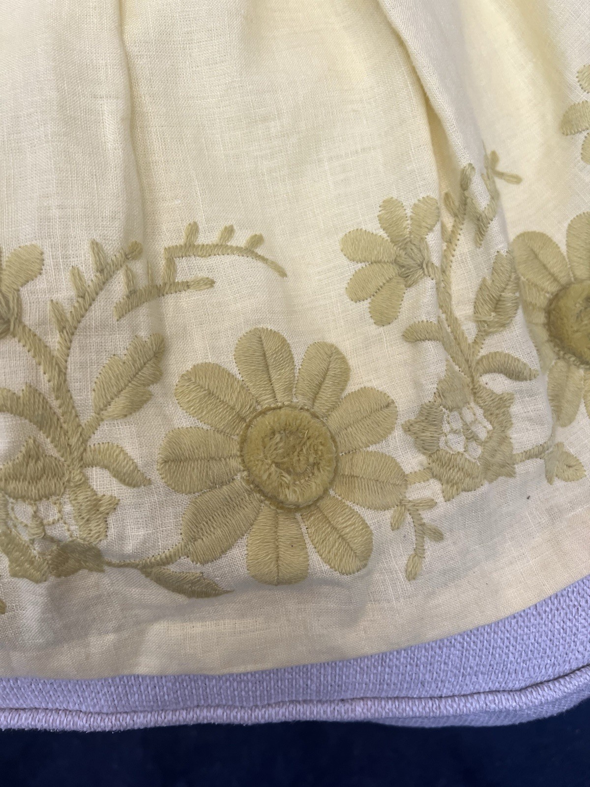 Milly Size 10 Light Yellow Linen Fit & Flare Knee Length Dress New Without Tags