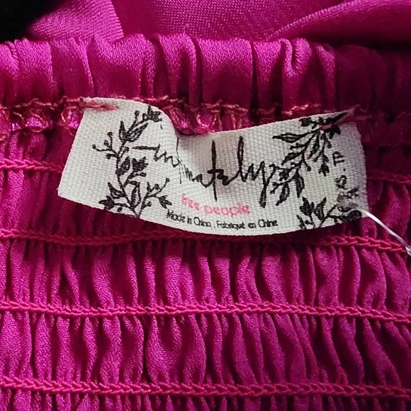 NWT Free People Intimately Meant To Be Mini Slip Dress, Hot Pink X-Small