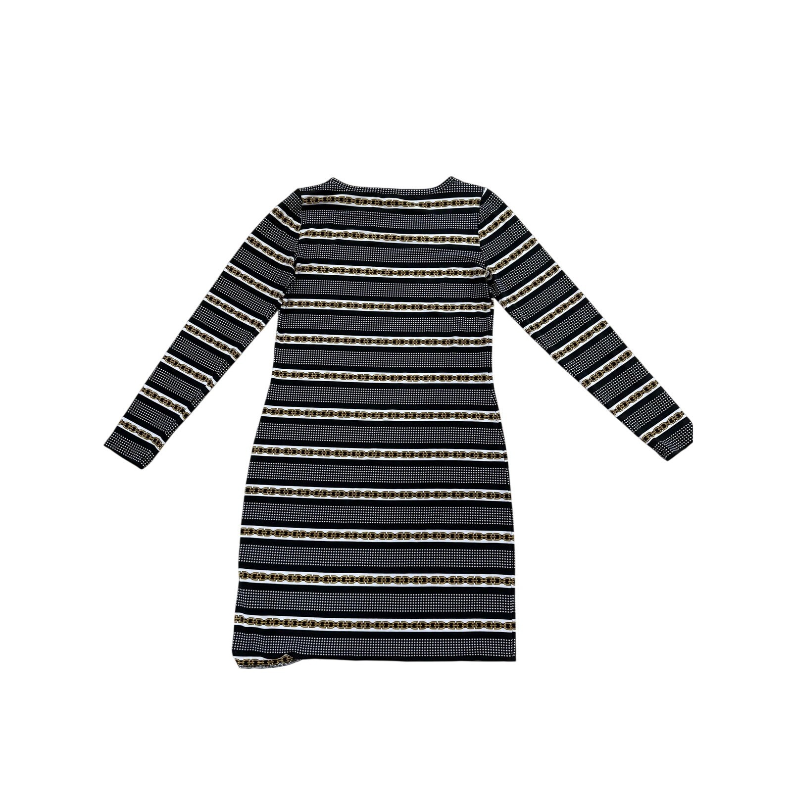 Michael Michael Kors Chain Print Long Sleeve Dress Size Small