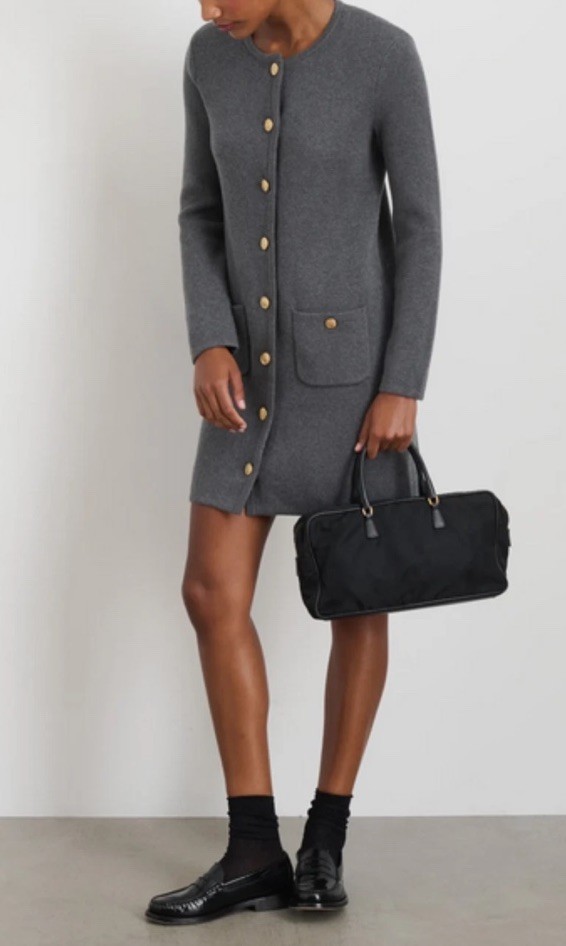 Alex Mill Paris Sweater Dress Heather Grey Women’s Size S NWT MSRP $275