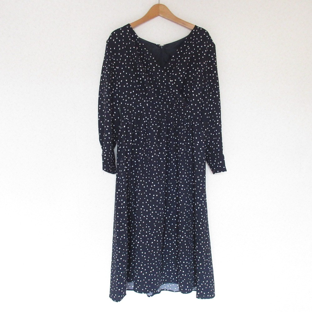 GREEN LABEL RELAXING United Arrows CS Cache-Coeur Dress in Navy Women USED