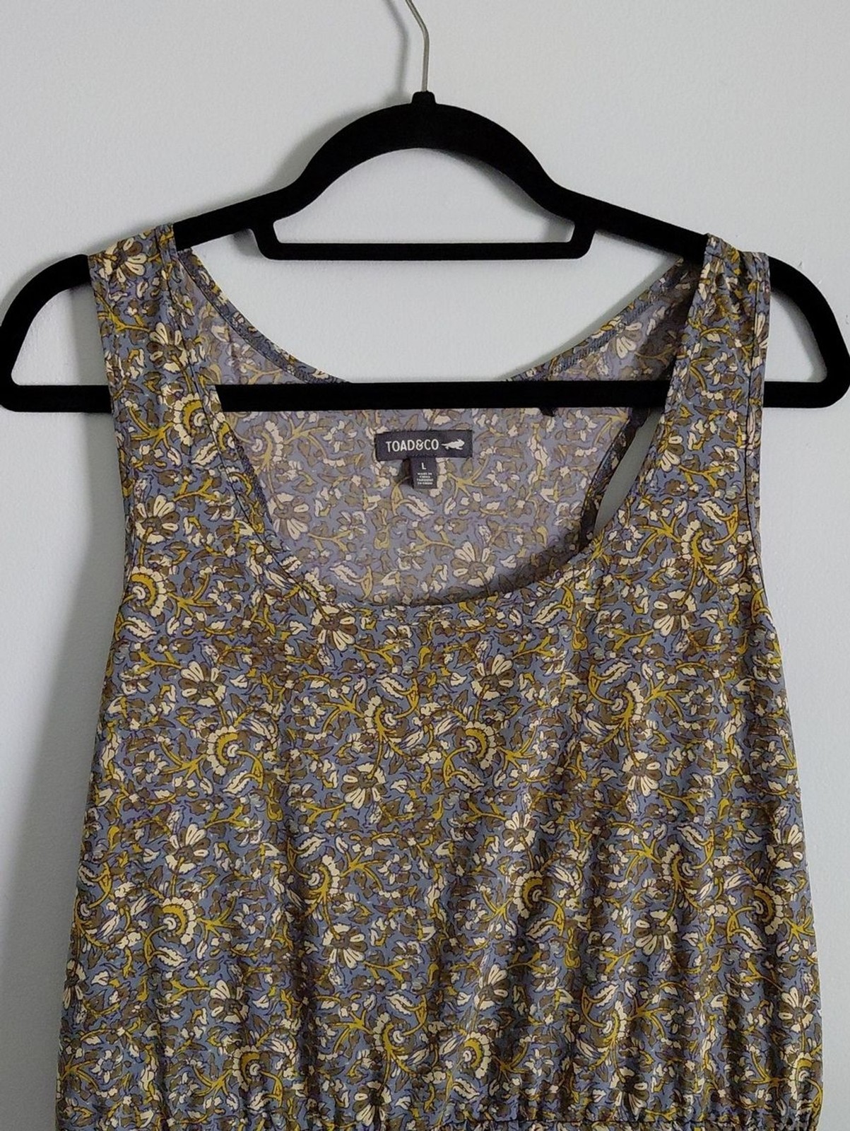 Toad&Co Sunkissed Livvy Tank Dress Lightweight Floral Athleisure Sporty
