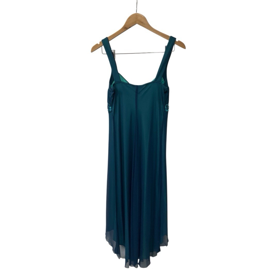 VTG City Triangles Y2K Babydoll Maxi Halter Mesh Layered Fairy Hi Lo Prom L