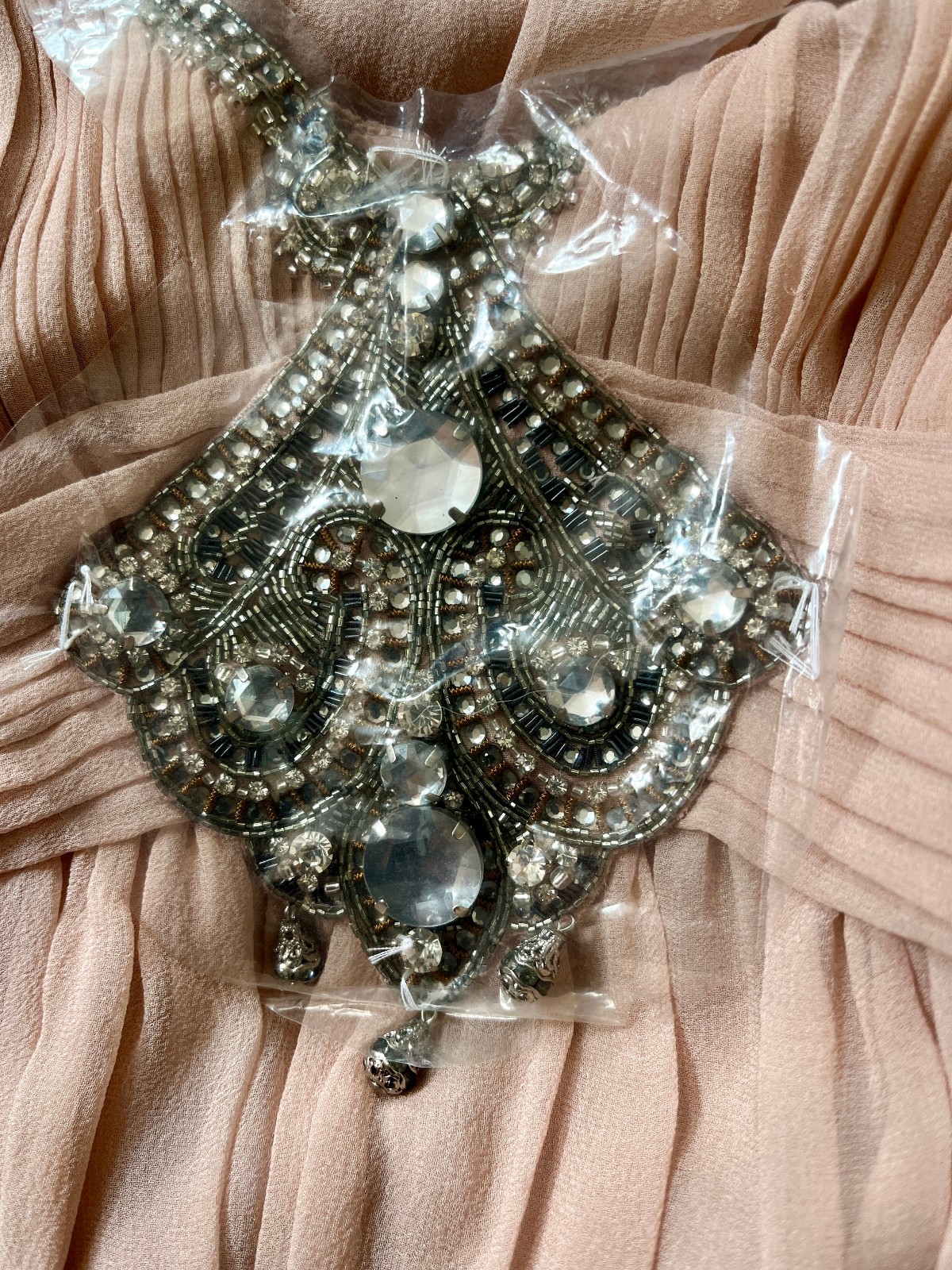 Jenny Packham (back label) crystal embellished silk dress UK 8 US 4 NWT