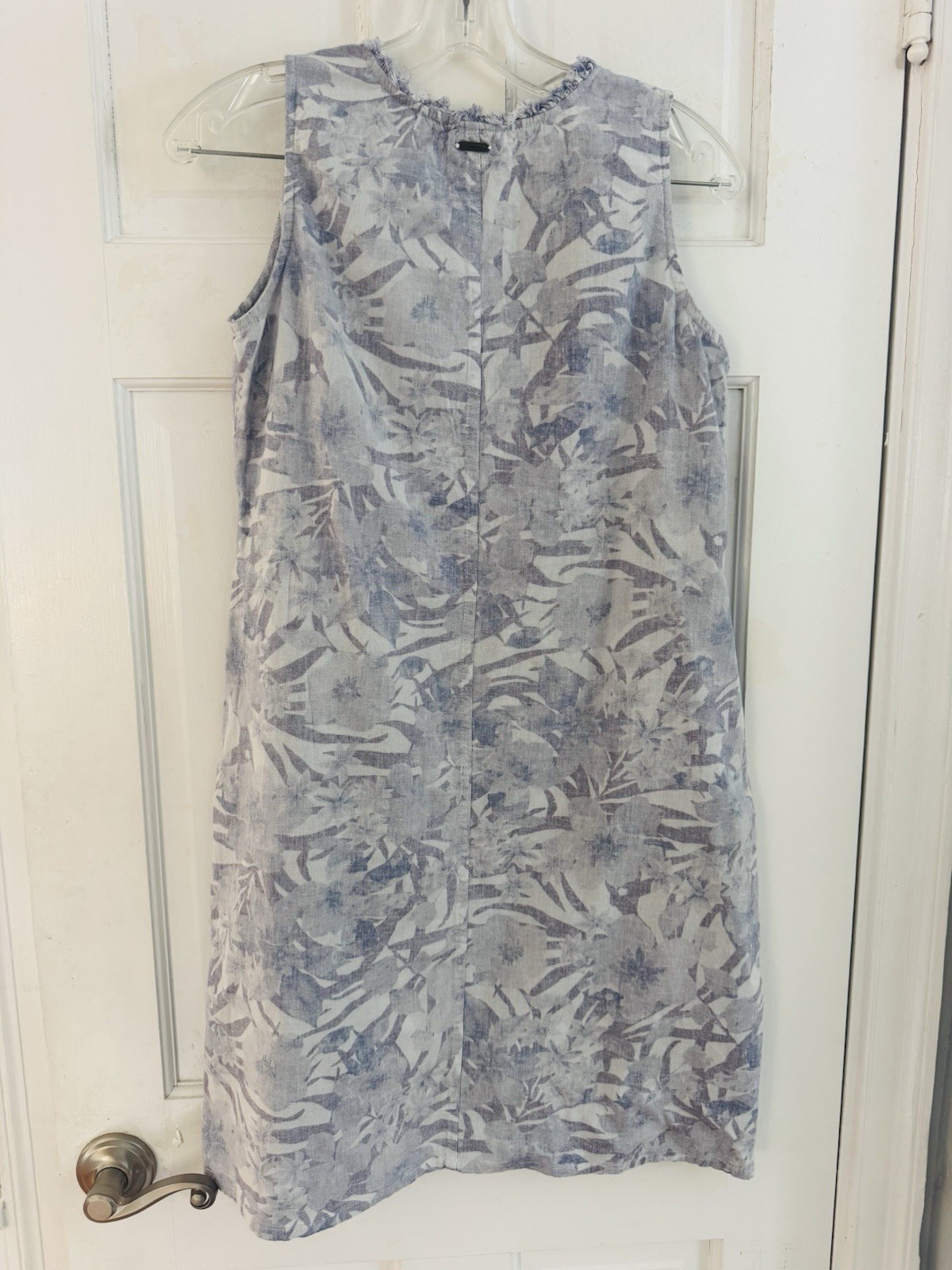 Koala Bay Womens S Blue Tropical Sleeveless Tunic Shift Dress Beach Cover Up