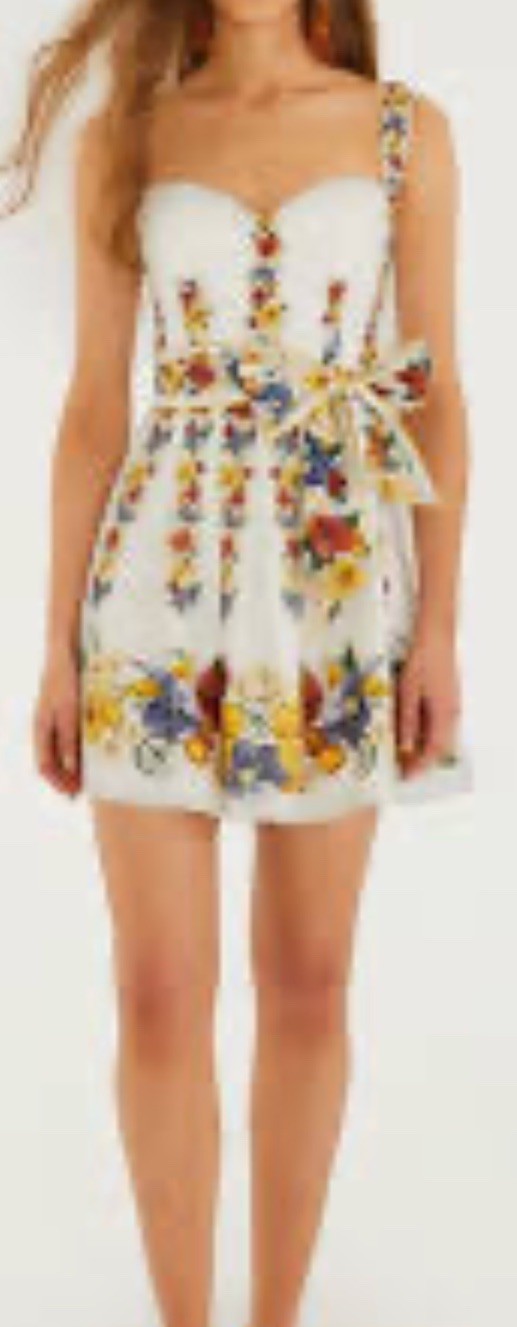 Farm Rio Tropical Belted Bustier Mini Dress Size – XS