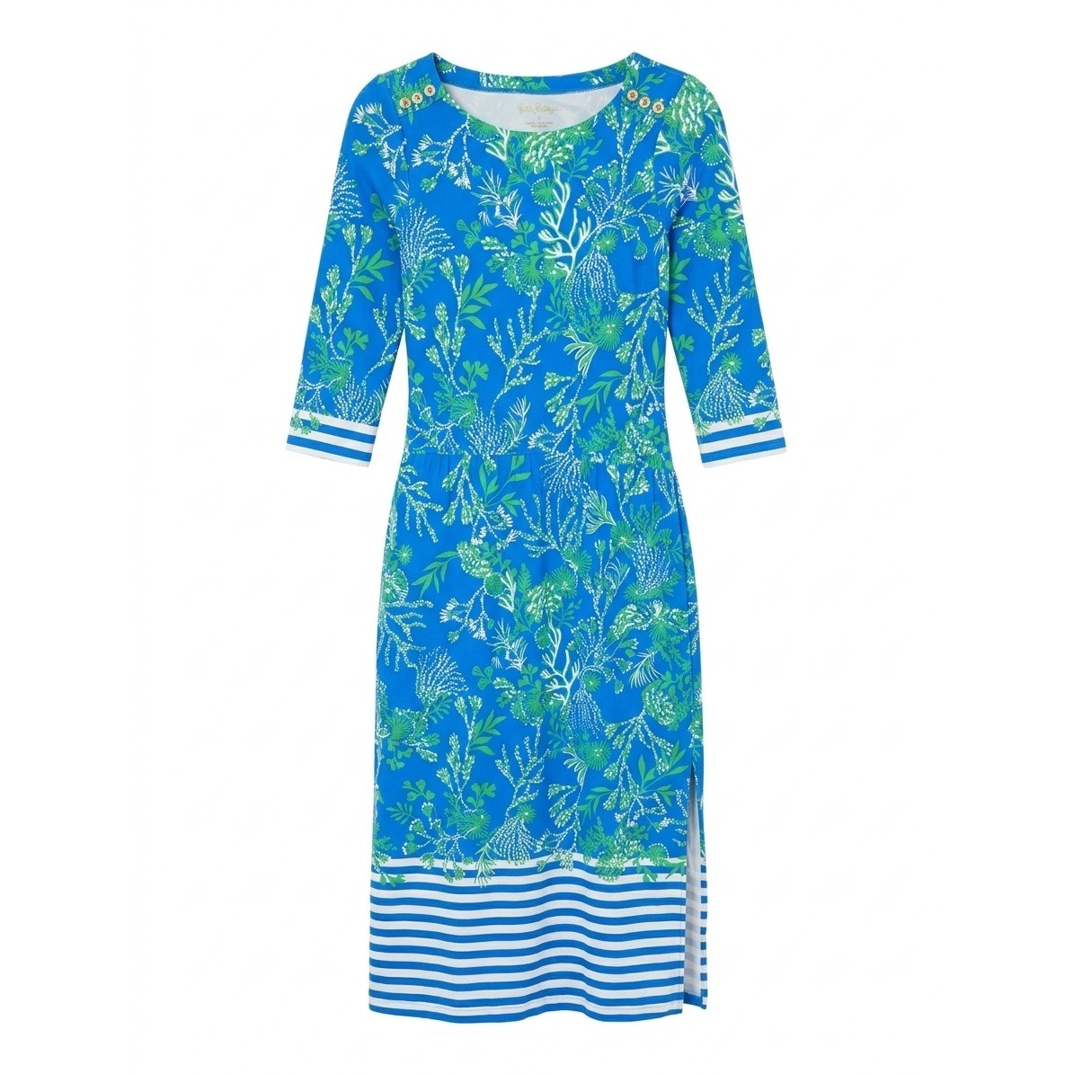 Lilly Pulitzer Seralina UPF 50+ Briny Blue A Bit Salty Engineered Dress S