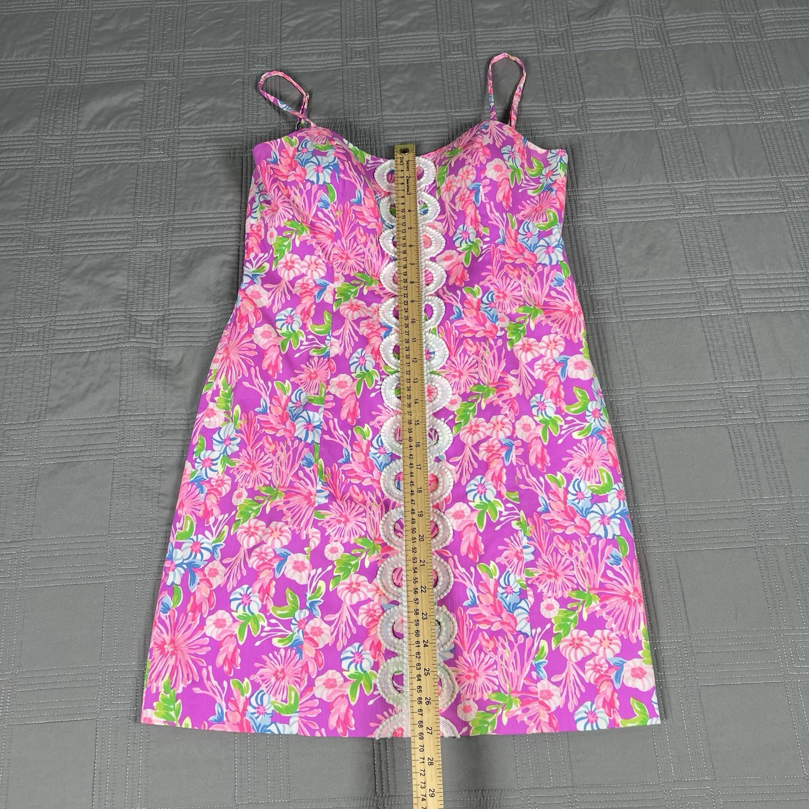 Lilly Pulitzer Shelli Stretch Fitted Dress Amethyst Moms The Word Mini Size 8