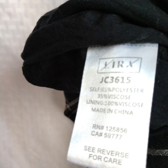 Lira Mini Dress Black White Check Faux Knot Wrap Front Size Small Chest 28″