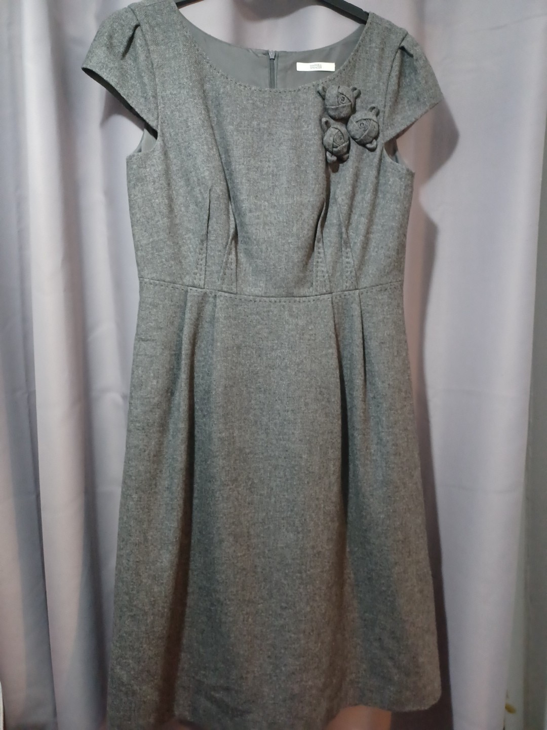Marks & Spencer Grey Wool blend Dress Size 12