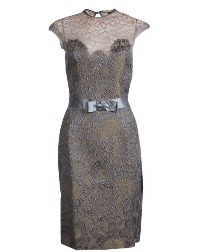 Class Roberto Cavalli Silk Blend Floral Brocade Dress IT 44 / US 10-12