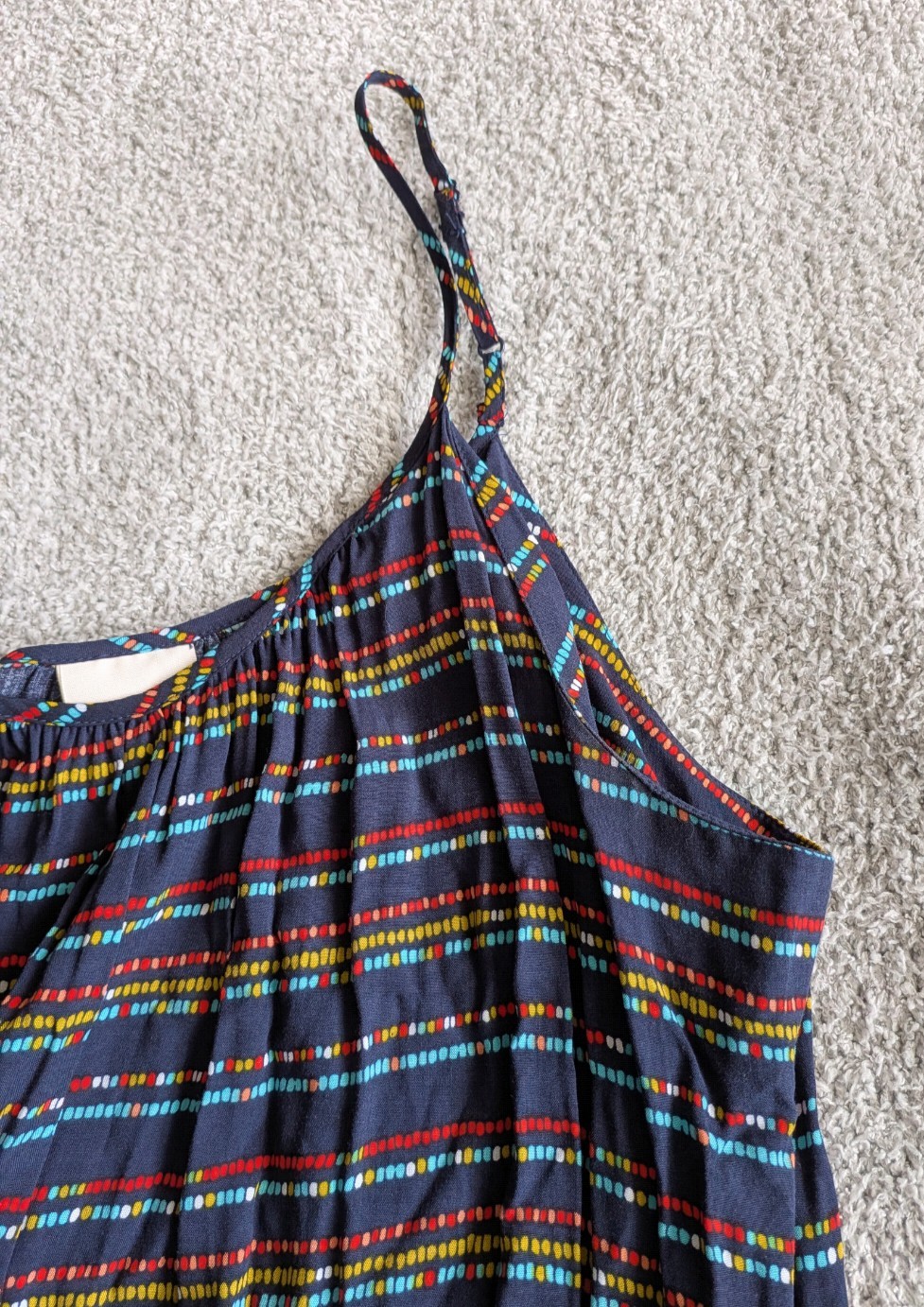 🌼B2G1🌼 Merona Navy Maxi Dress with Multicolor Stripe Detail Size XL