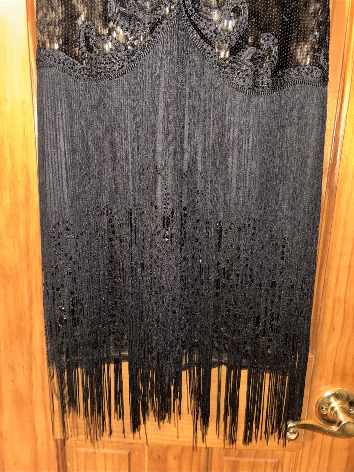 Flapper Dress Black Size 6 PrettyGuide ’20s Sequin Beaded Cocktail
