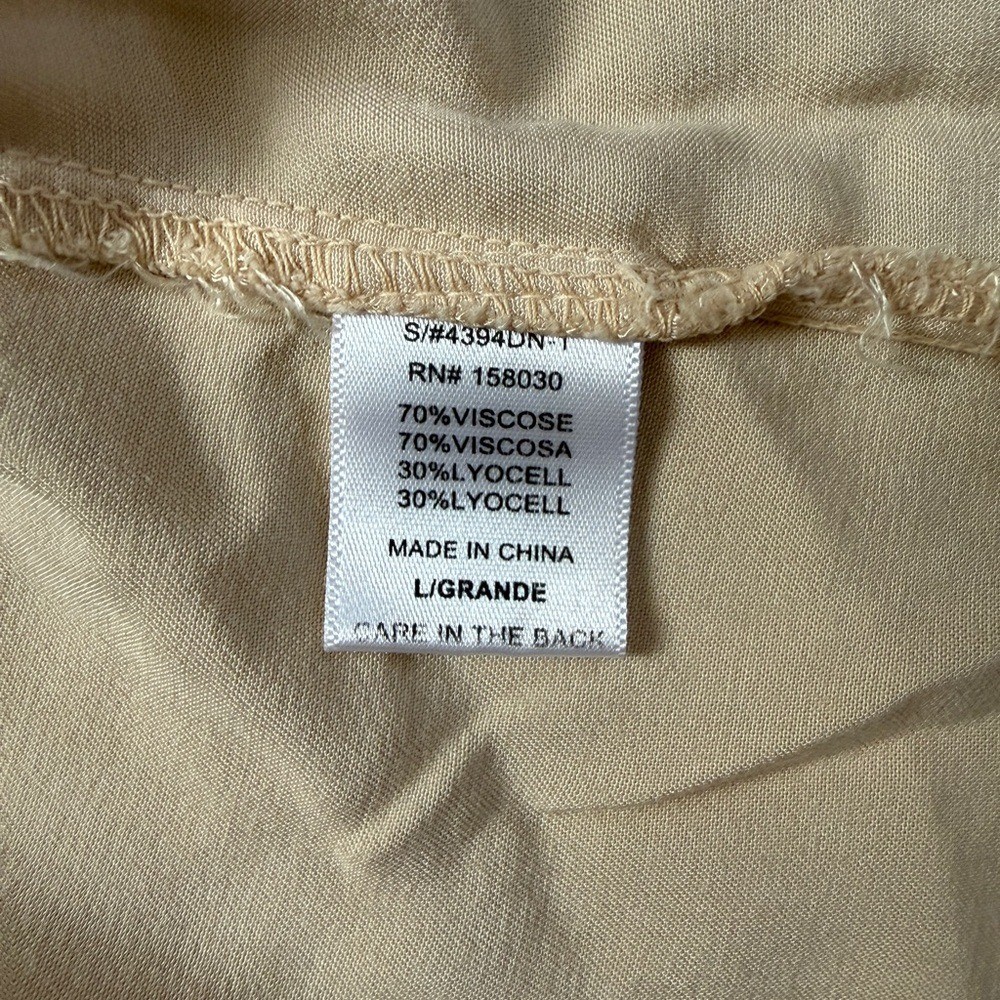 Love Tree Tan Utility Shirt Dress – Button Down – Drawstring Waist – Size L