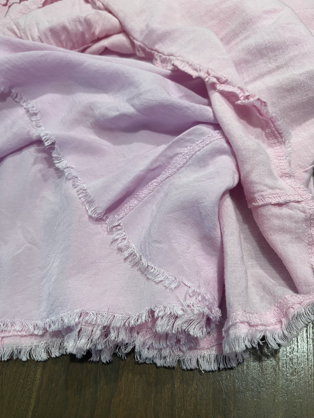 Vintage J Marie Embroidered Ruffeled Pink Dress XS