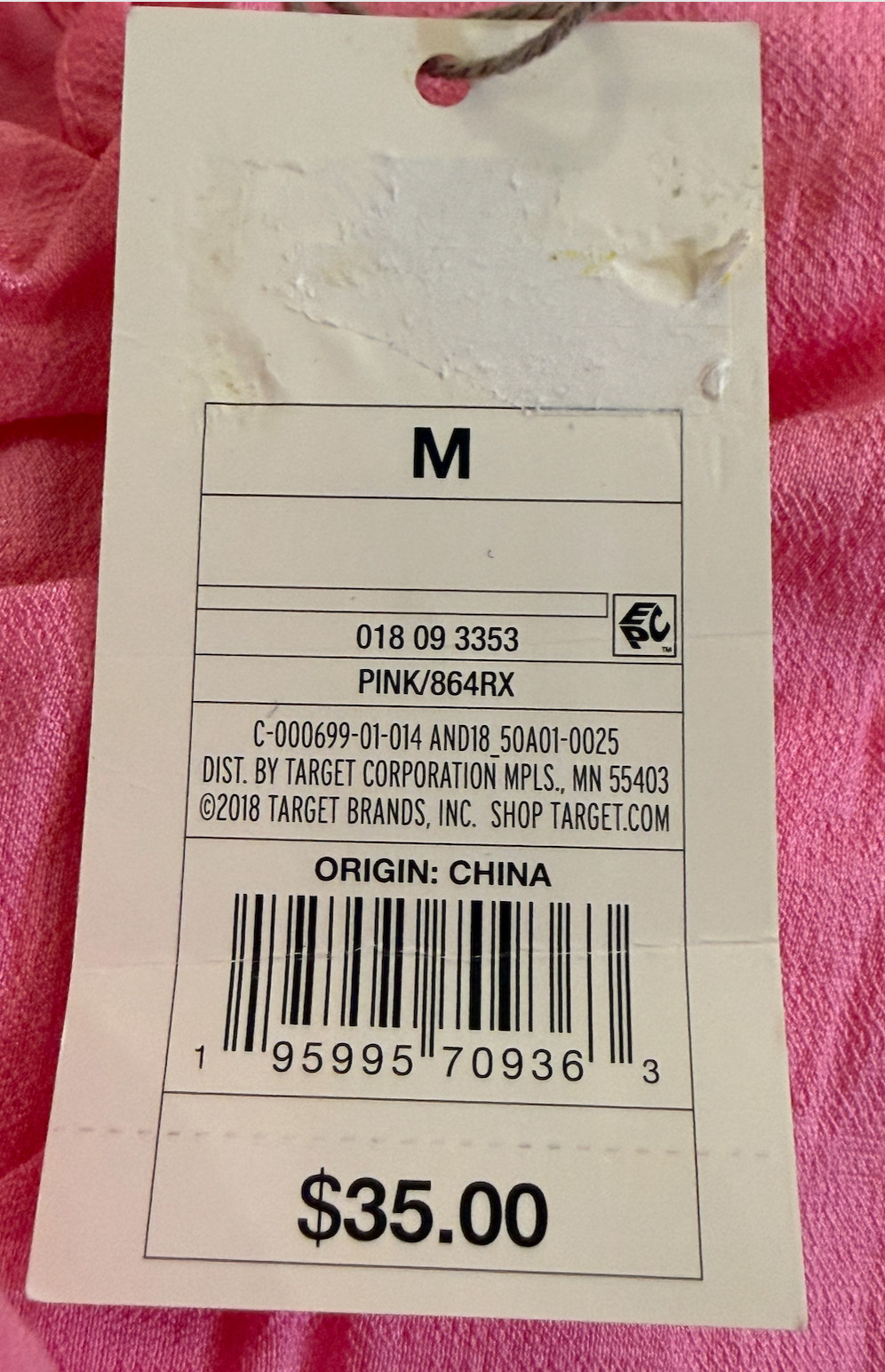 NWT A NEW DAY PINK FLUTTER SHORT SLEEVE TIE BACK MIDI DRESS SZ M
