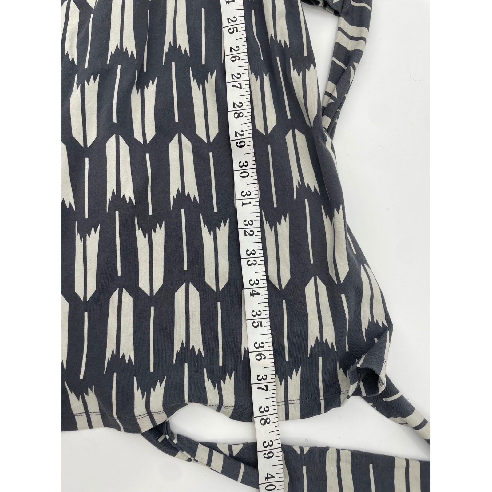 Boden Wrap Dress Arrow Print Long Sleeve Viscose Blend Women’s Size 4R