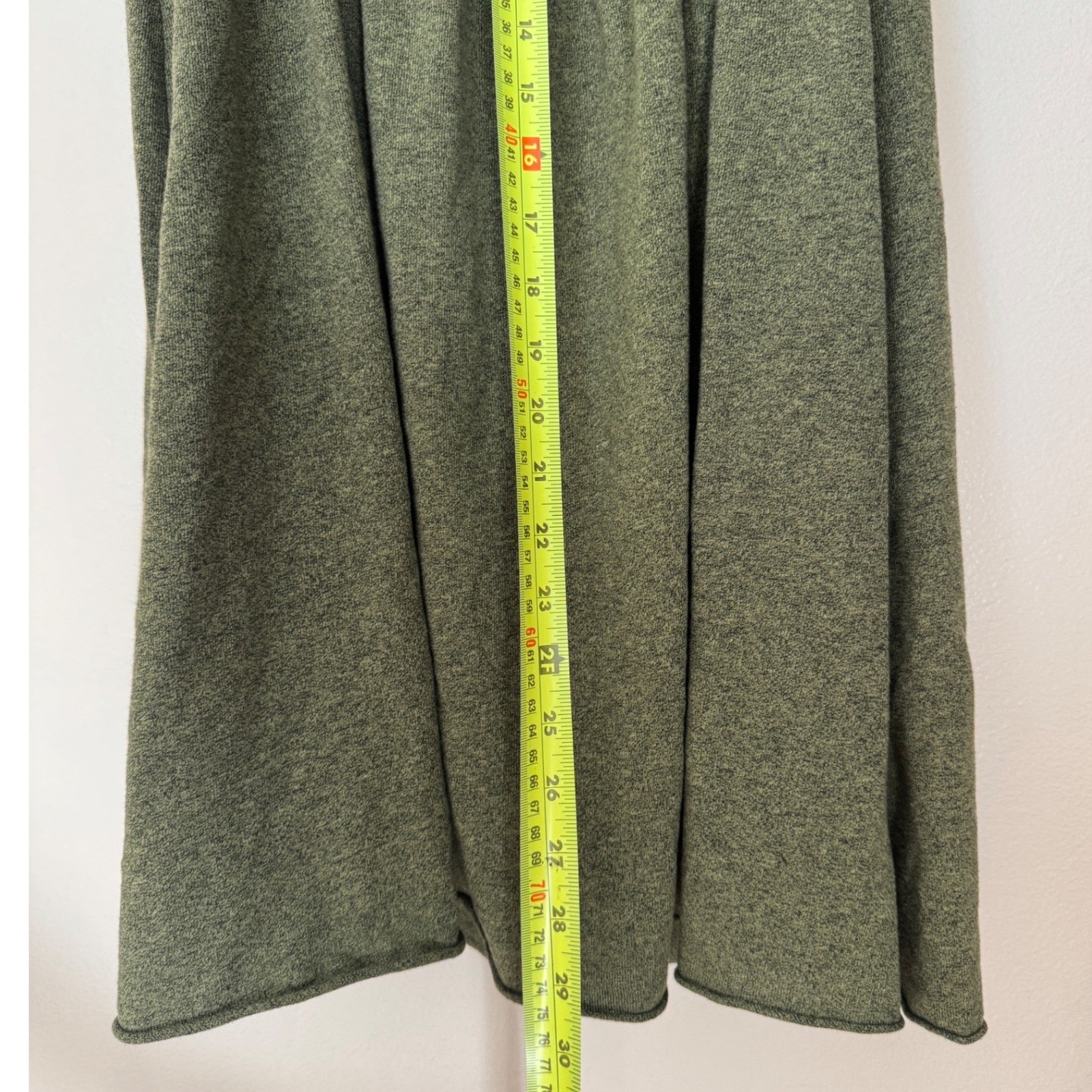 Free People Olive Green Smocked Ruffle Knit Mini Dress Sleeveless Small cottage