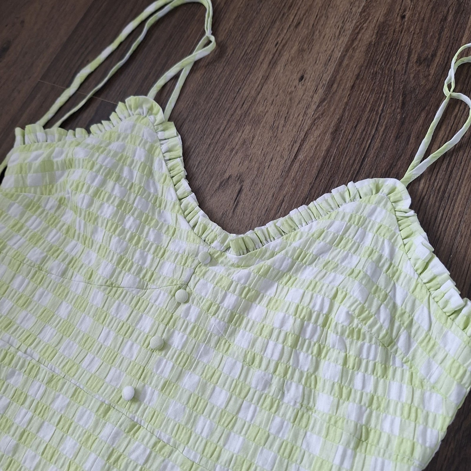 💙 GB Gingham Dress Size M/L Coquette Girl Romantic Girly