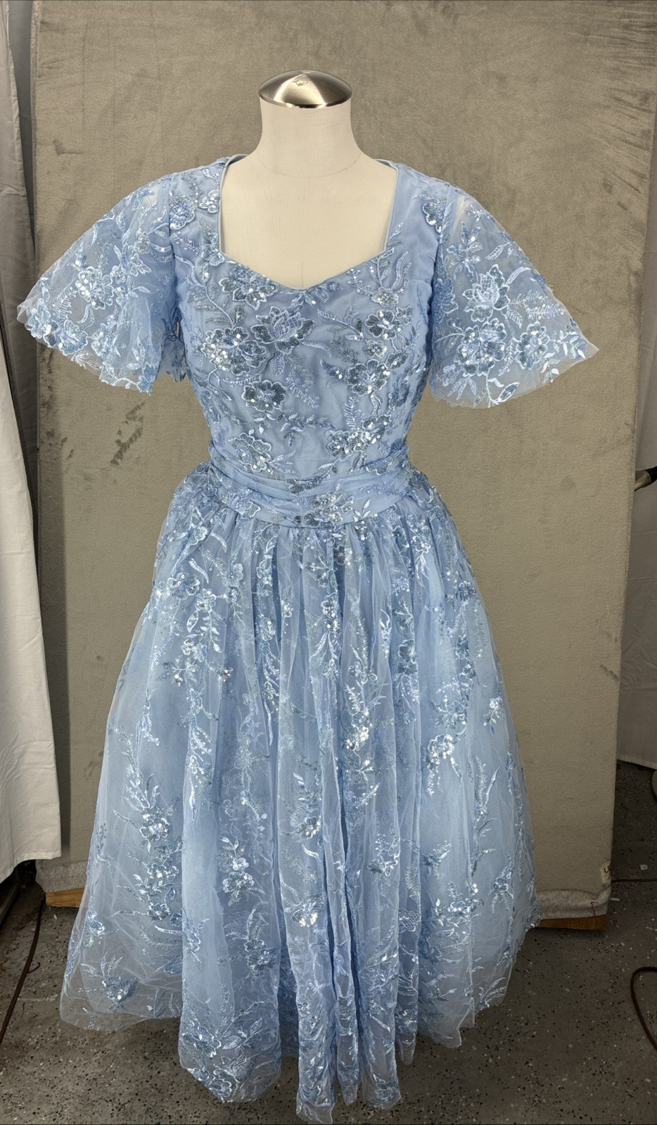 Jessakae dress Blue Small Elsa Mesh Sparkle Cinderella Prom wedding formal