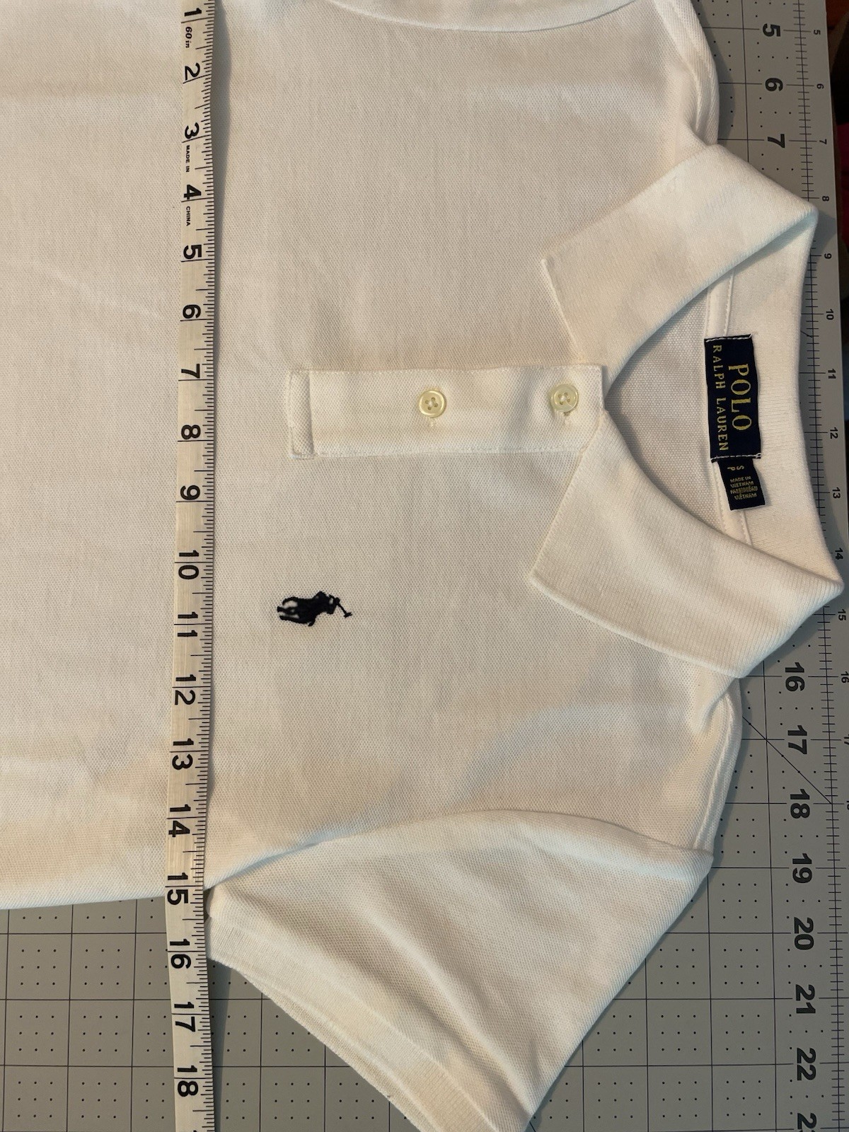 Ralph Lauren White Polo 100% Cotton Polo Dress Signature Embroidered Navy Pony