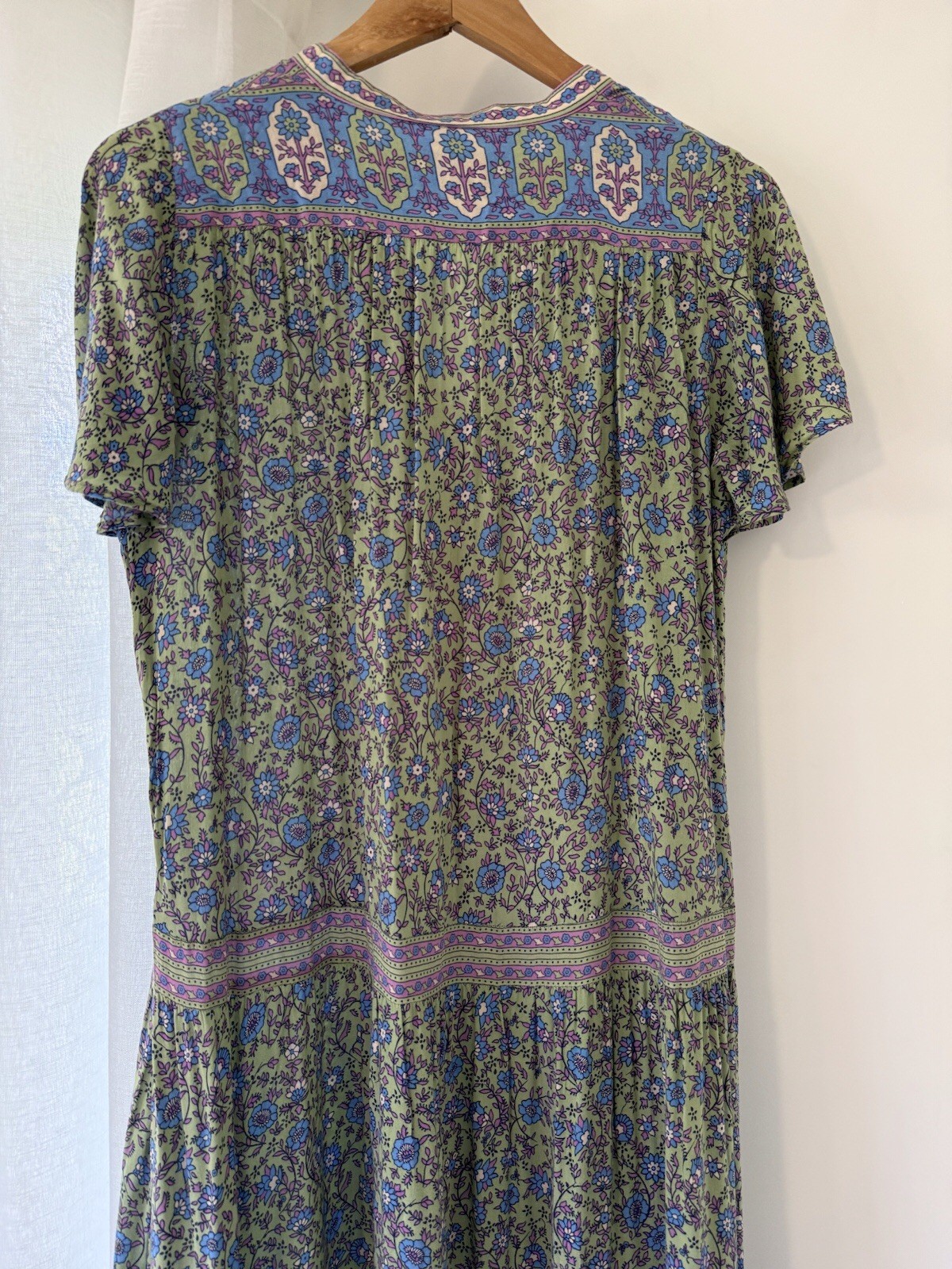 Spell And The Gypsy Jasmine Flutter Sleeve Tunic/Duster Jade Size M