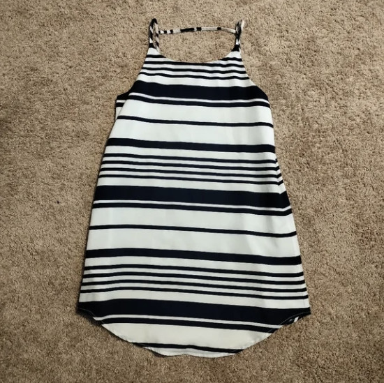 5|48 Slip Dress XS Scoop Neck Spaghetti Straps A-Line Shape blue Lined shirt